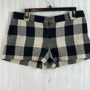 PROENZA SCHOULER LINEN PLAID GINGHAM SHORT